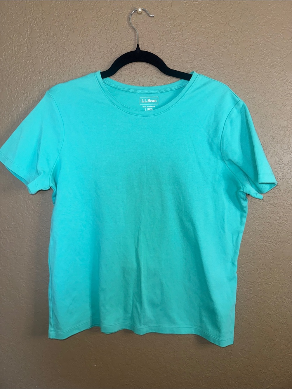 L.L. Bean Short Sleeve Tee in Aqua Blue